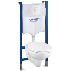 Комплект инсталляции с подвесным унитазом GROHE Solido с сиденьем и кнопкой 39117000 Комплект инсталляции с подвесным унитазом GROHE Solido с сиденьем и кнопкой 39117000